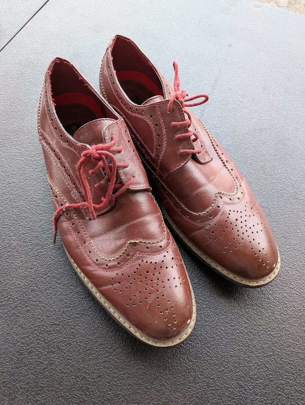 Burgundy Mens Dress Shoes Wingtip